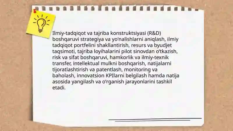Innovatsion menejmentning yoʻnalishlari va funksiyalari 4