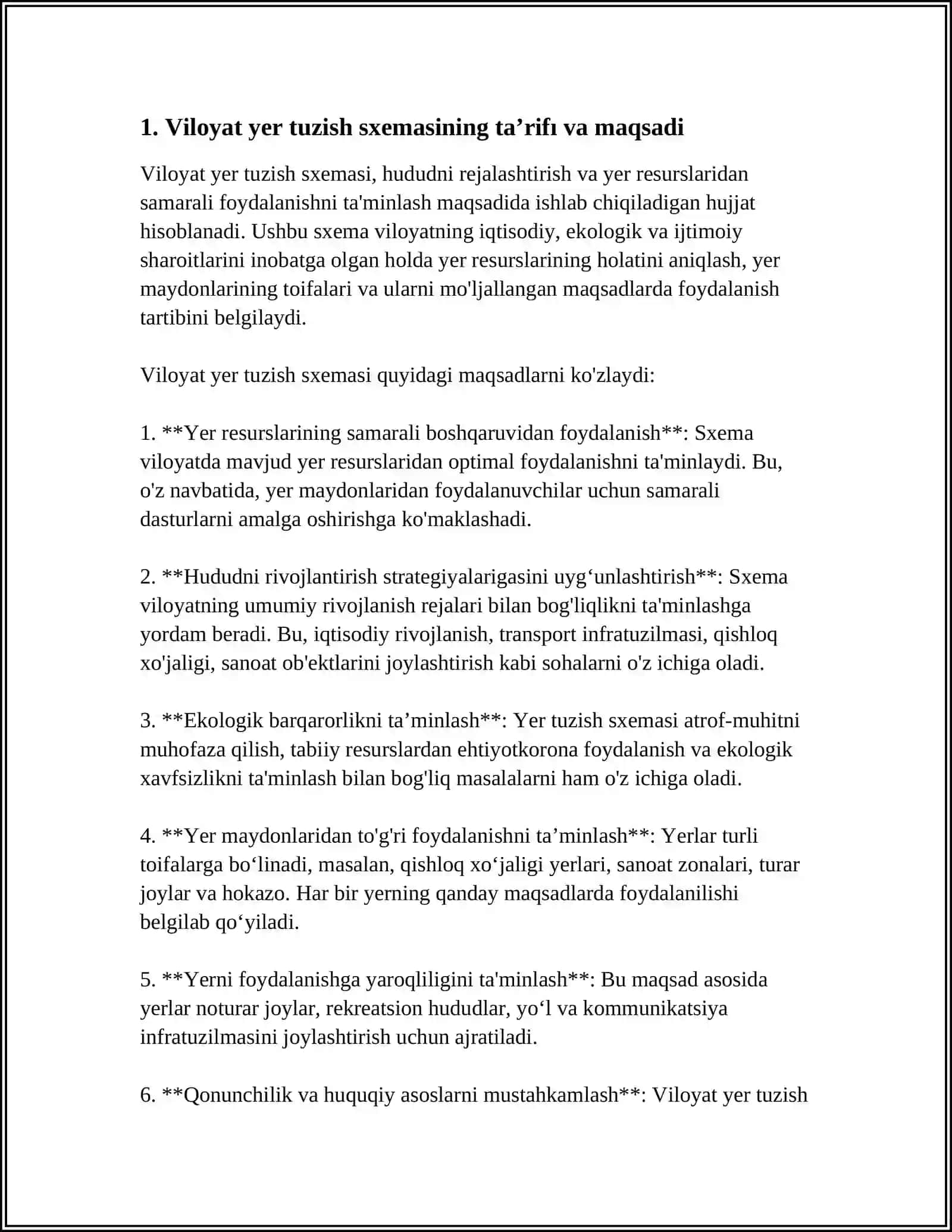 Viloyat Yer Tuzish Sxemasi 4