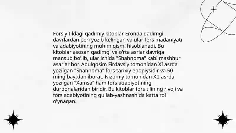 Forsiy tilda arab yozuvida yozilgan dastlabki manbalar 4