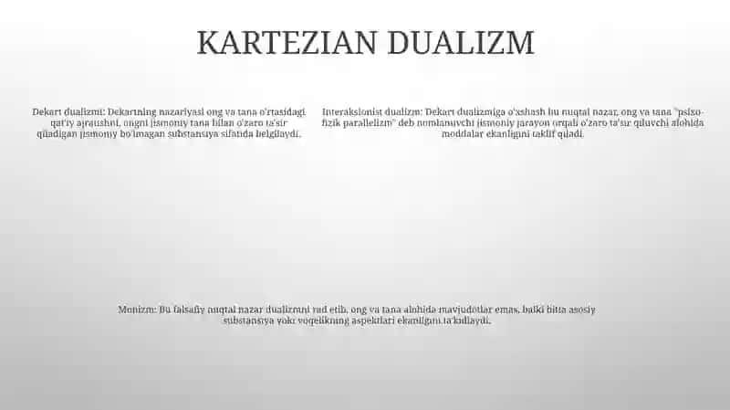 Insonni Tushunishga Dualizm Va Monizm Nuqtai Nazaridan Yondashuv 4