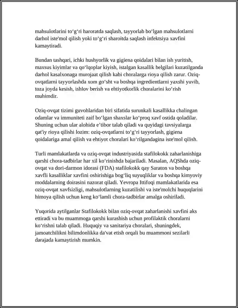 STAFILOKOKK BILAN OZIQ OVQAT ZAHARLANISHI 4
