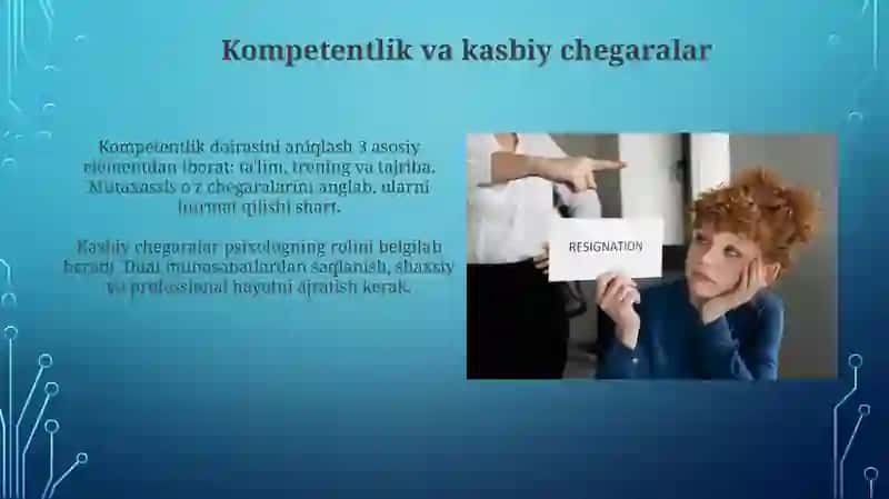 Psixologning kasbiyoʻzligini belgilashning etikaviy tamoyillari 4