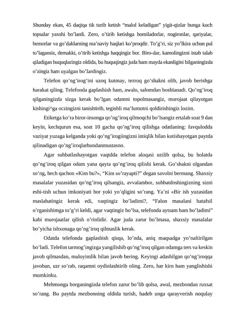Etiket va uning xususiyatlari 4