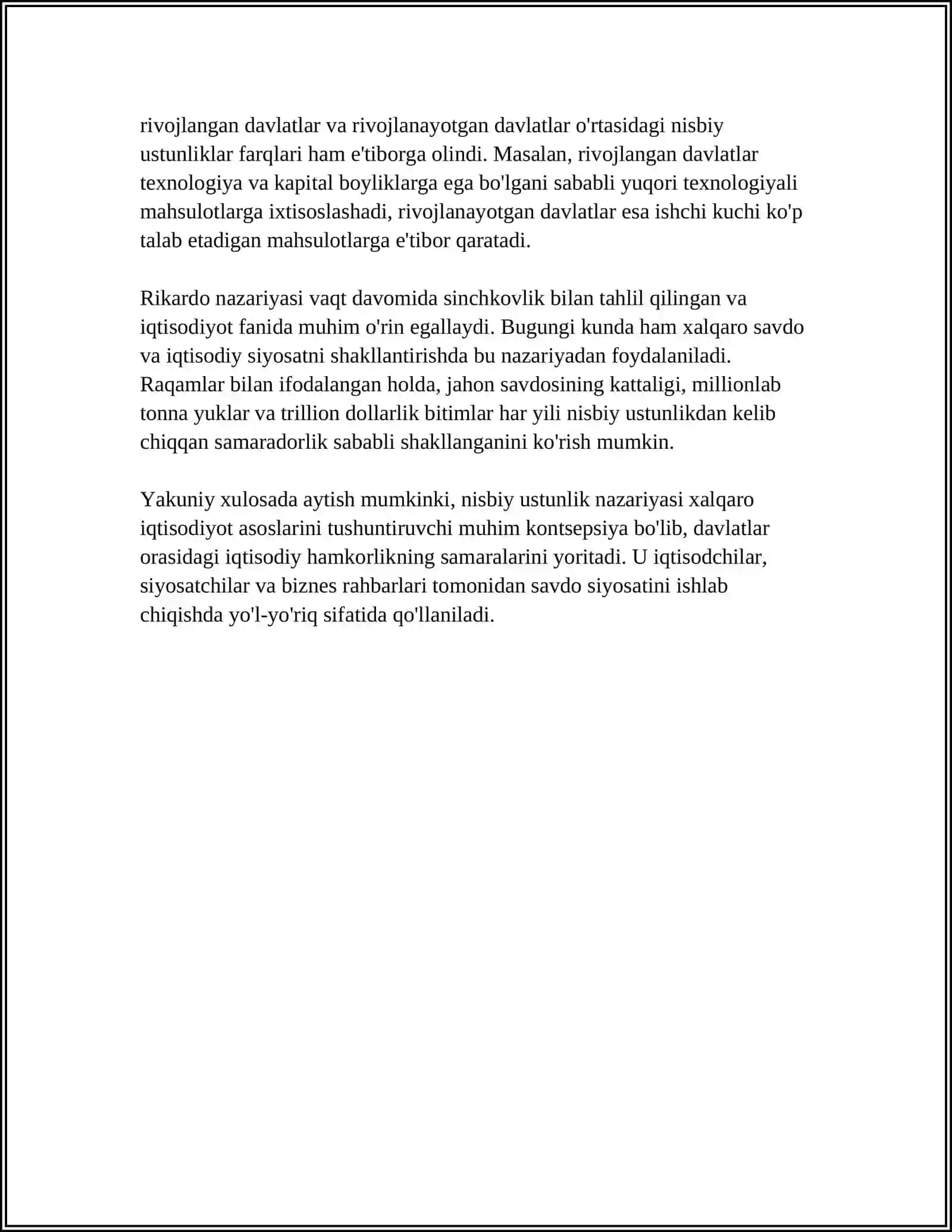 NISBIY USTUNLIK NAZARIYASI 4