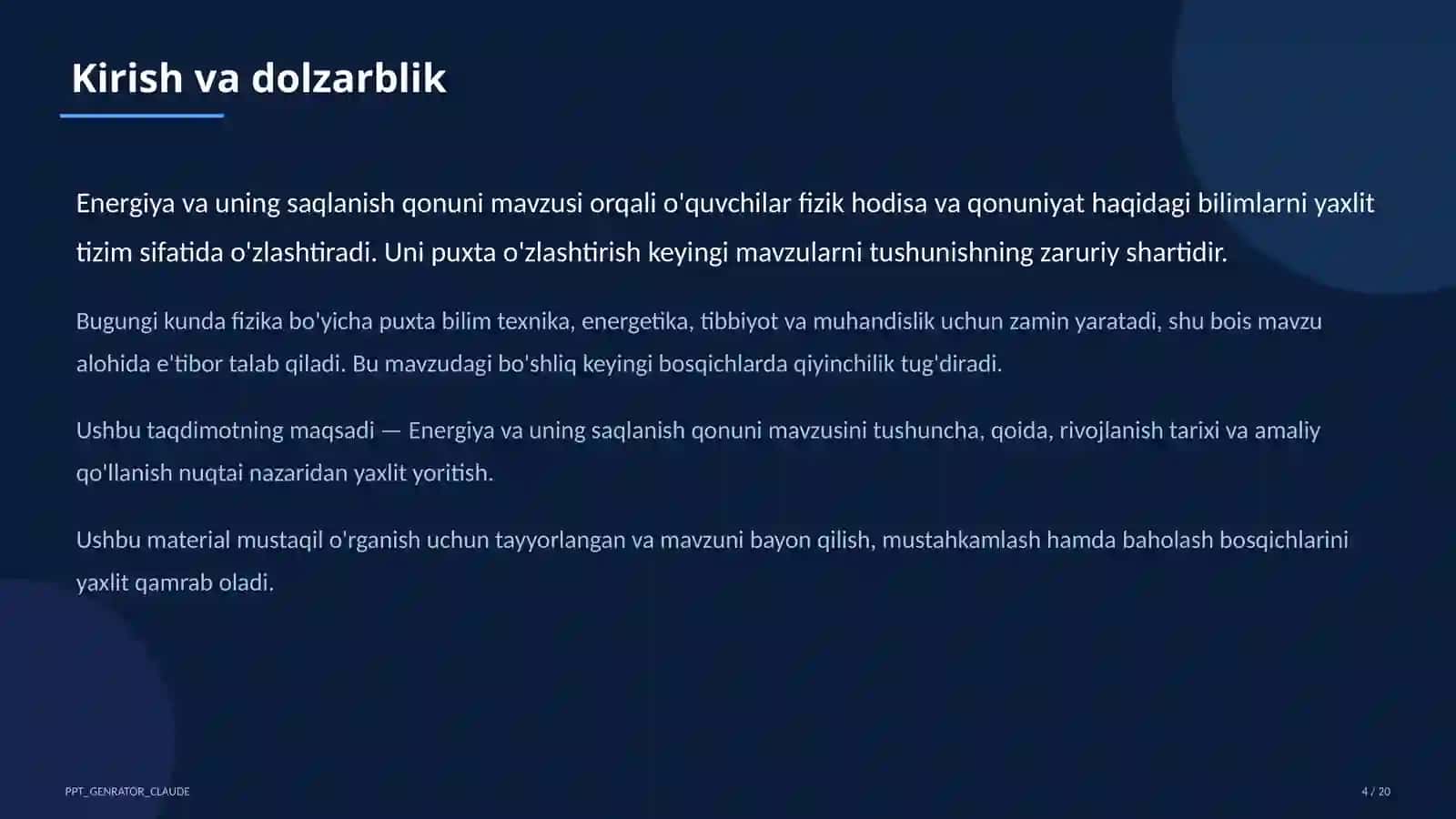 Energiya va uning saqlanish qonuni (7-sinf) 4