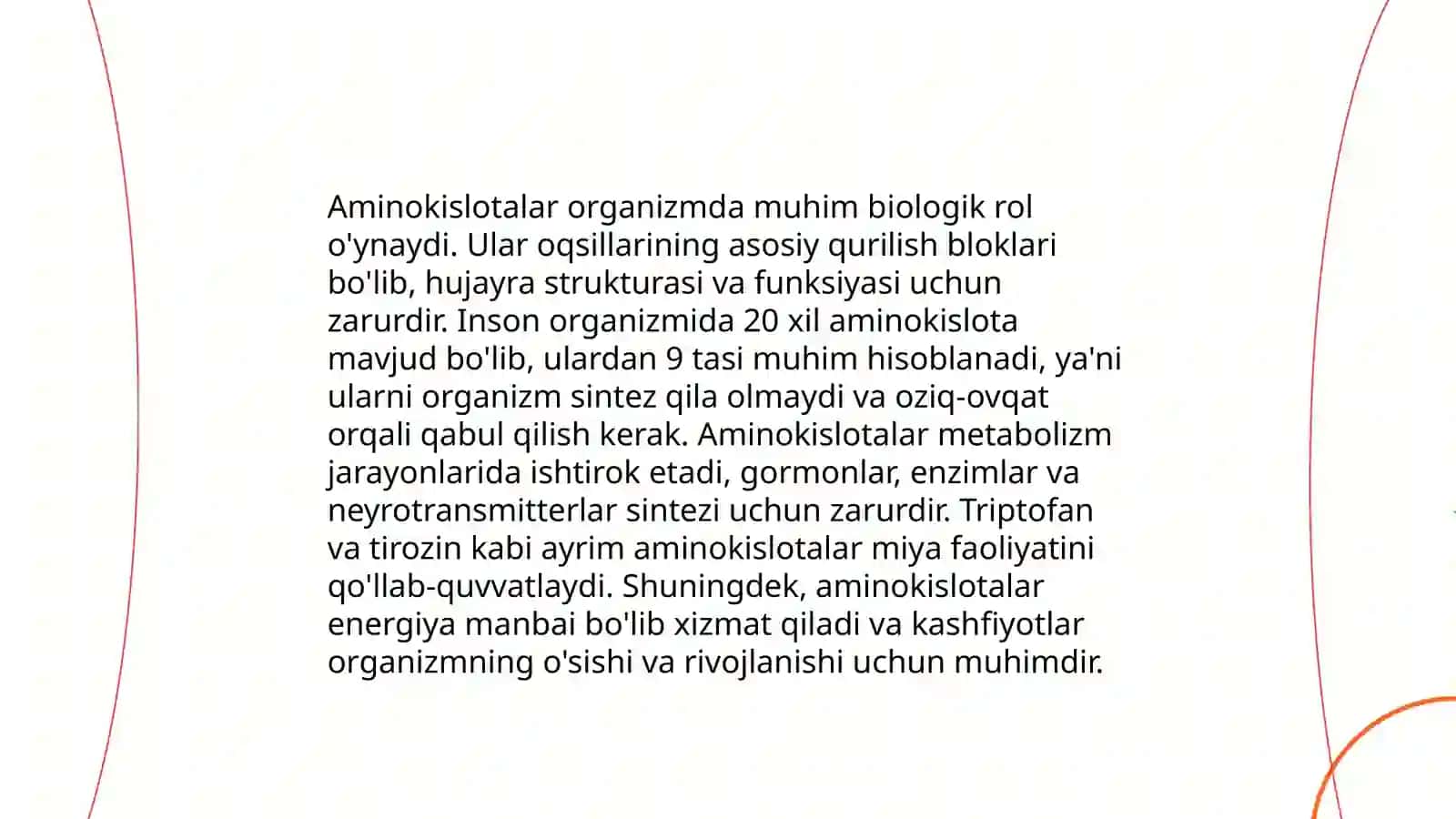 Ayrim aminokislotalar almashinuvining o'ziga xosligi 4