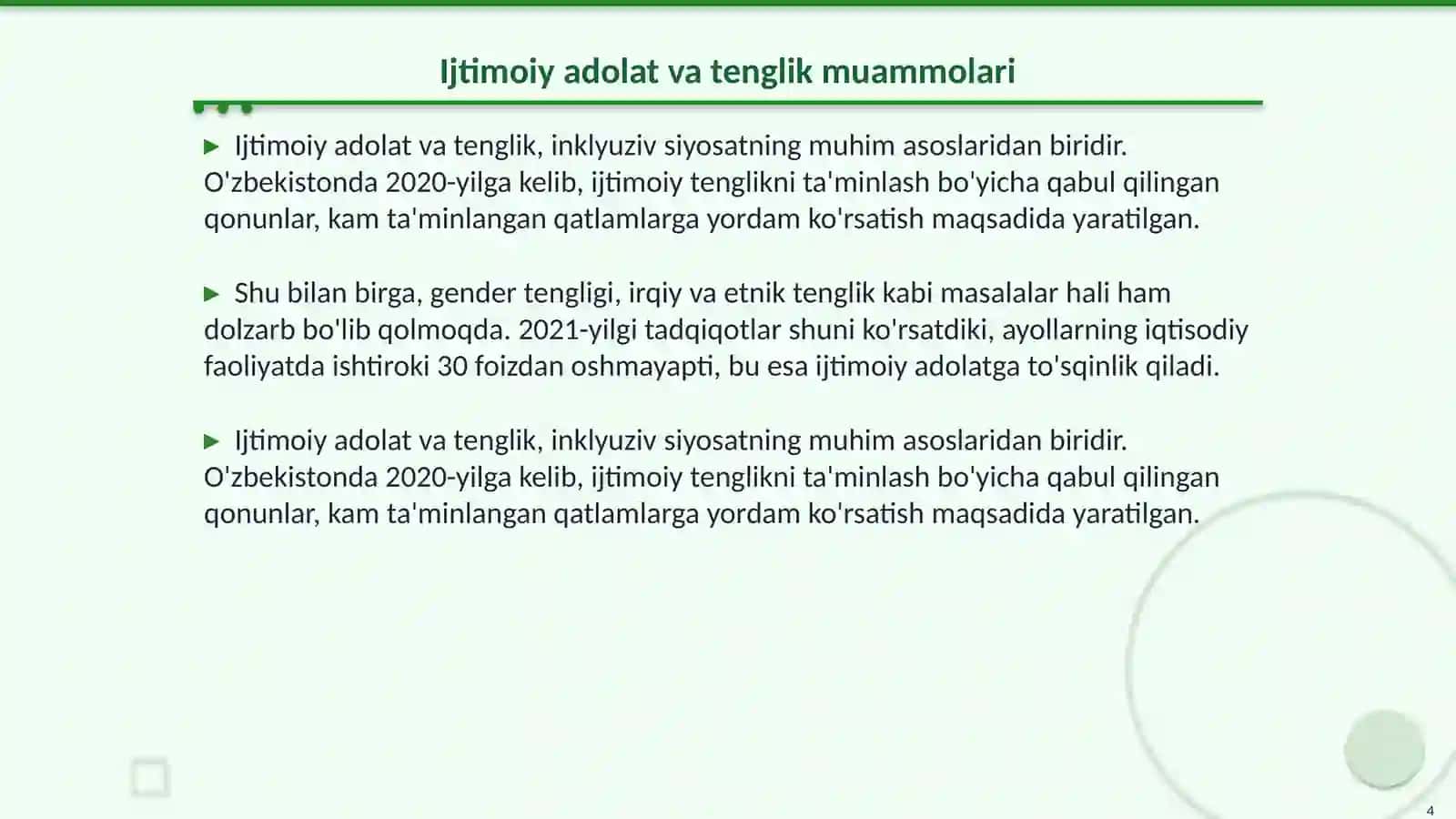 Inklyuziv ijtimoiy siyosat sohasidagi ayrim muammolar 4