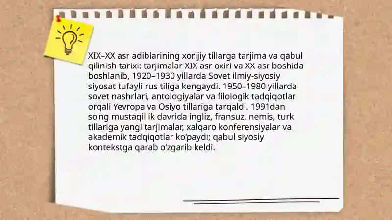 Oʻzbek milliy uygʻonish davri adabiyotining xorijda tadqiq qilinishi 4