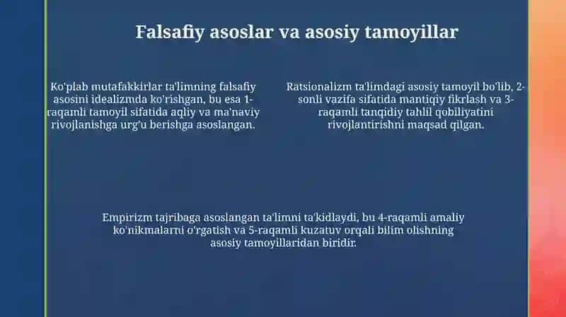 Tarbiya borasida buyuk mutafakkirlarning pedagogik qarashlari 4
