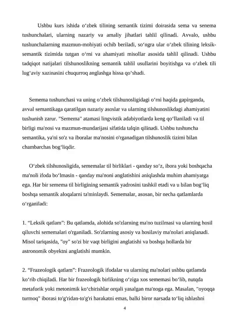 O‘zbek tilshunosligida semema va sema munosabati tahlili 4