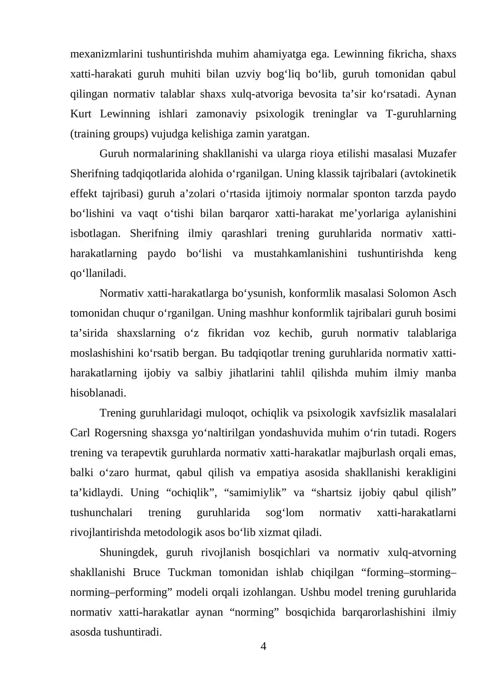 Normativ xatti-harakatlanishning psixologik va pedagogik asoslari 4
