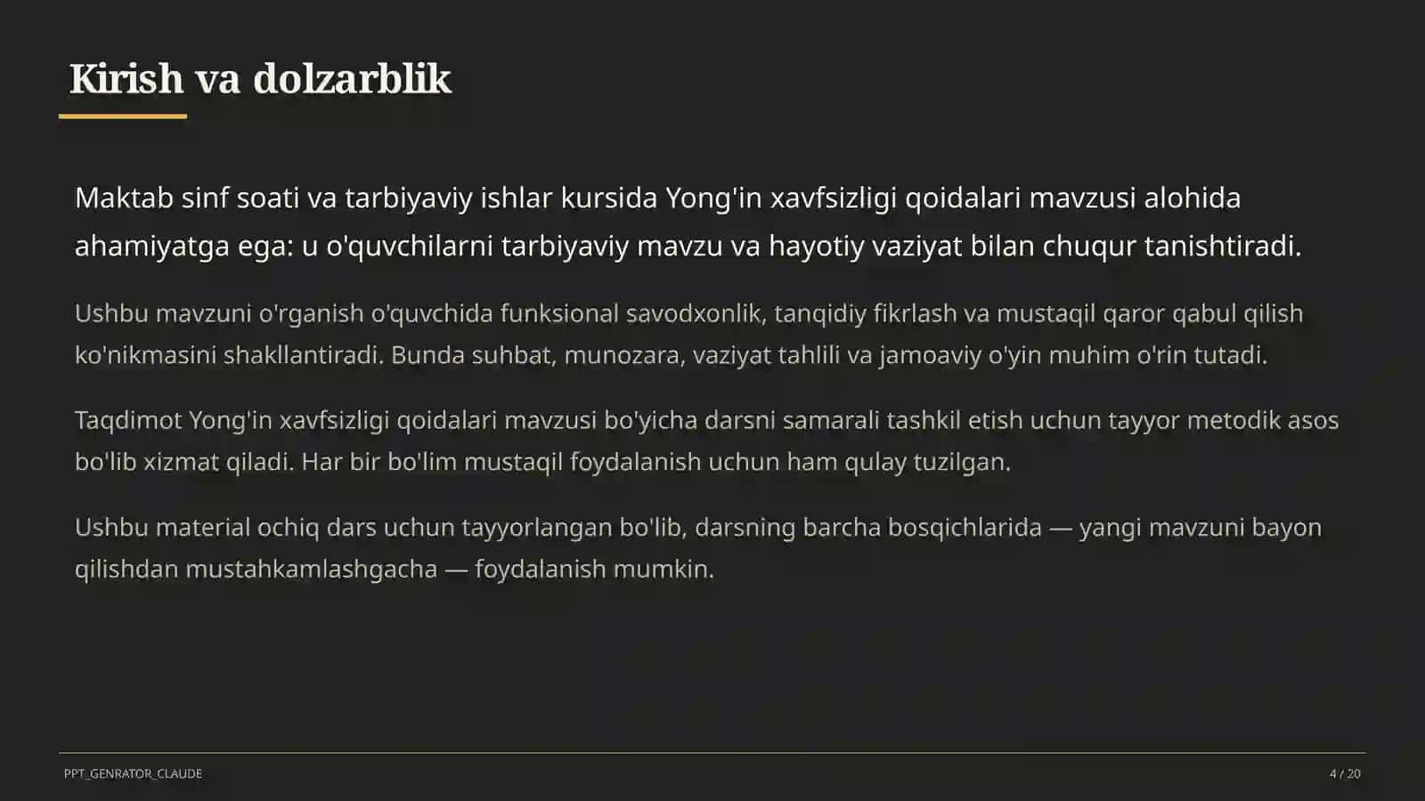Yong'in xavfsizligi qoidalari 4