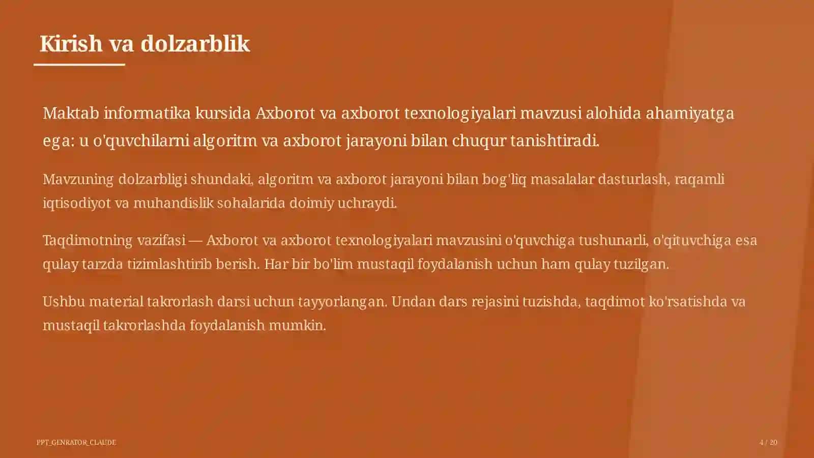 Axborot va axborot texnologiyalari (5-sinf) 4