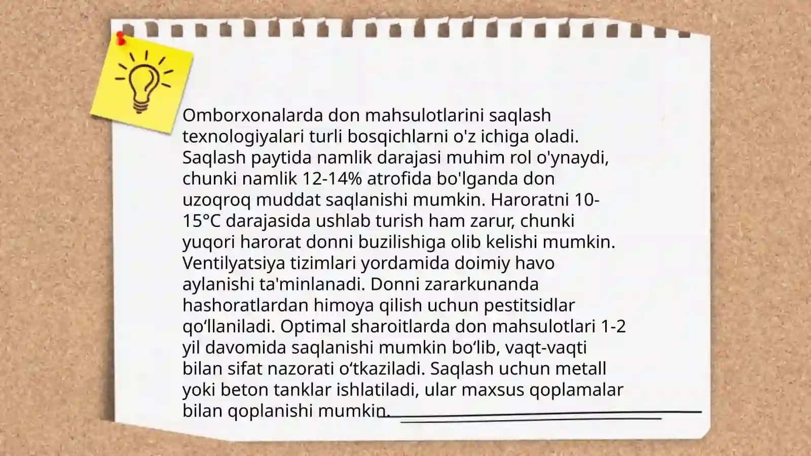 Don mahsulotlarini saqlash va qayta ishlash 4