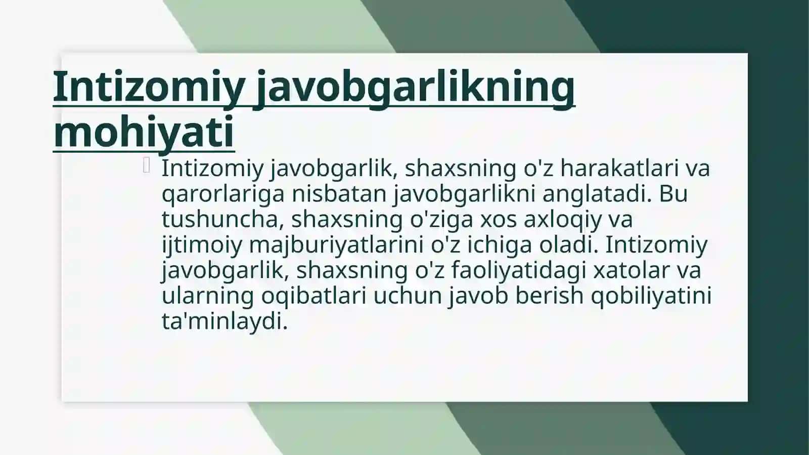Intizomiy va moddiy javobgarlik 4