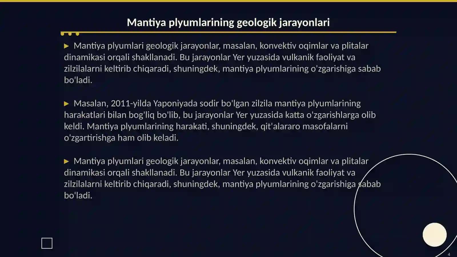 Mantiya plyumlarining geologik ко’rinishlari 4
