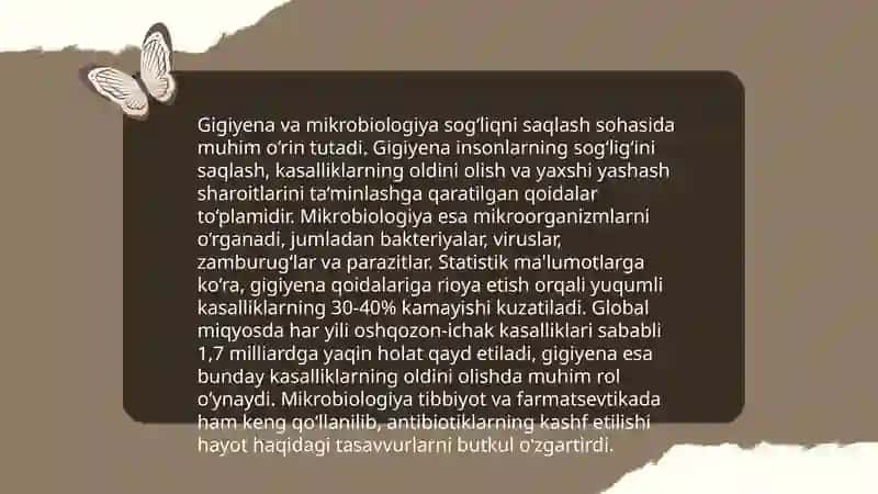 Gigiyena fanining boshqa fanlar bilan bog'liqligi 4