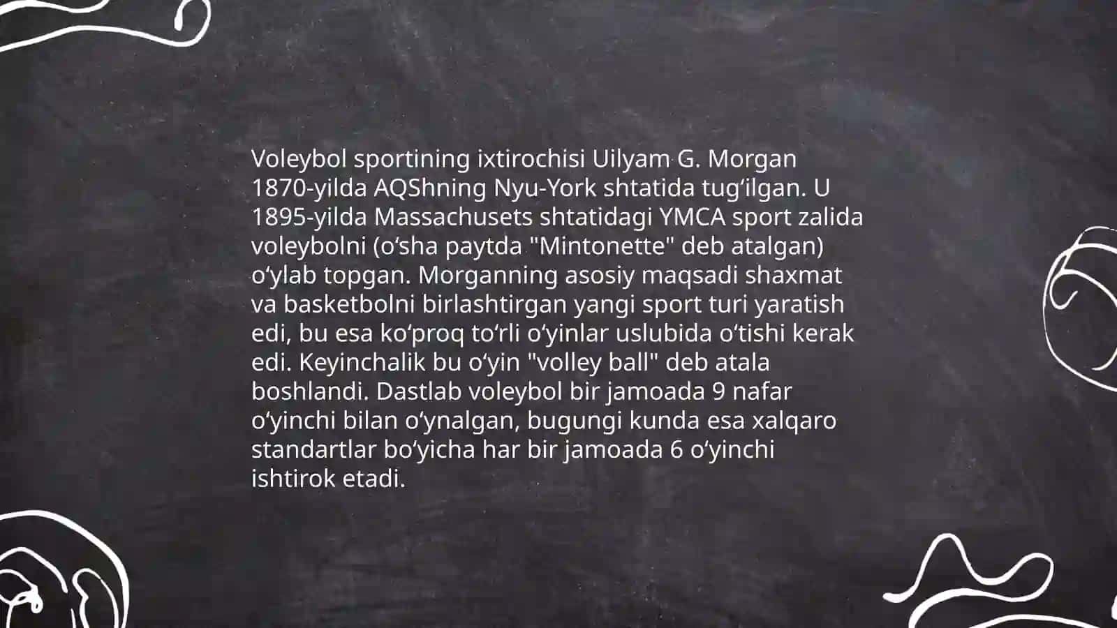 Voleybol oʻyinining kelib chiqishi va rivojlanish tarixi 4