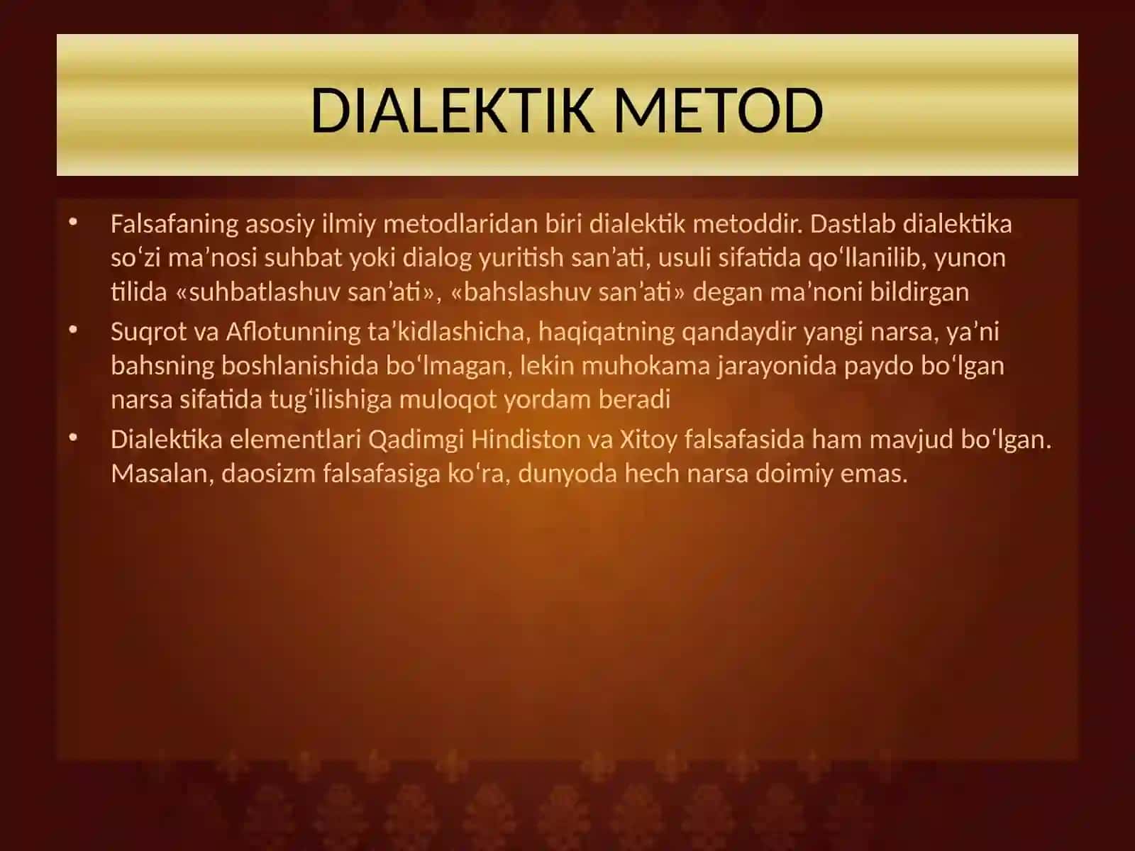 Rivojlanish falsafasi 4
