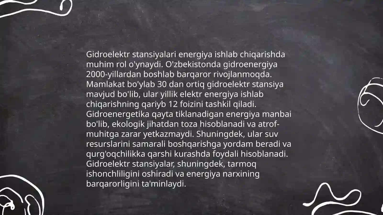 O'zbekistonda GES va IESlar to'g'risida tushuncha 4