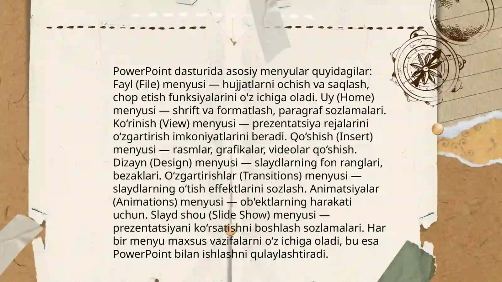 Microsoft Power Point dasturi bilan tanishuv 4