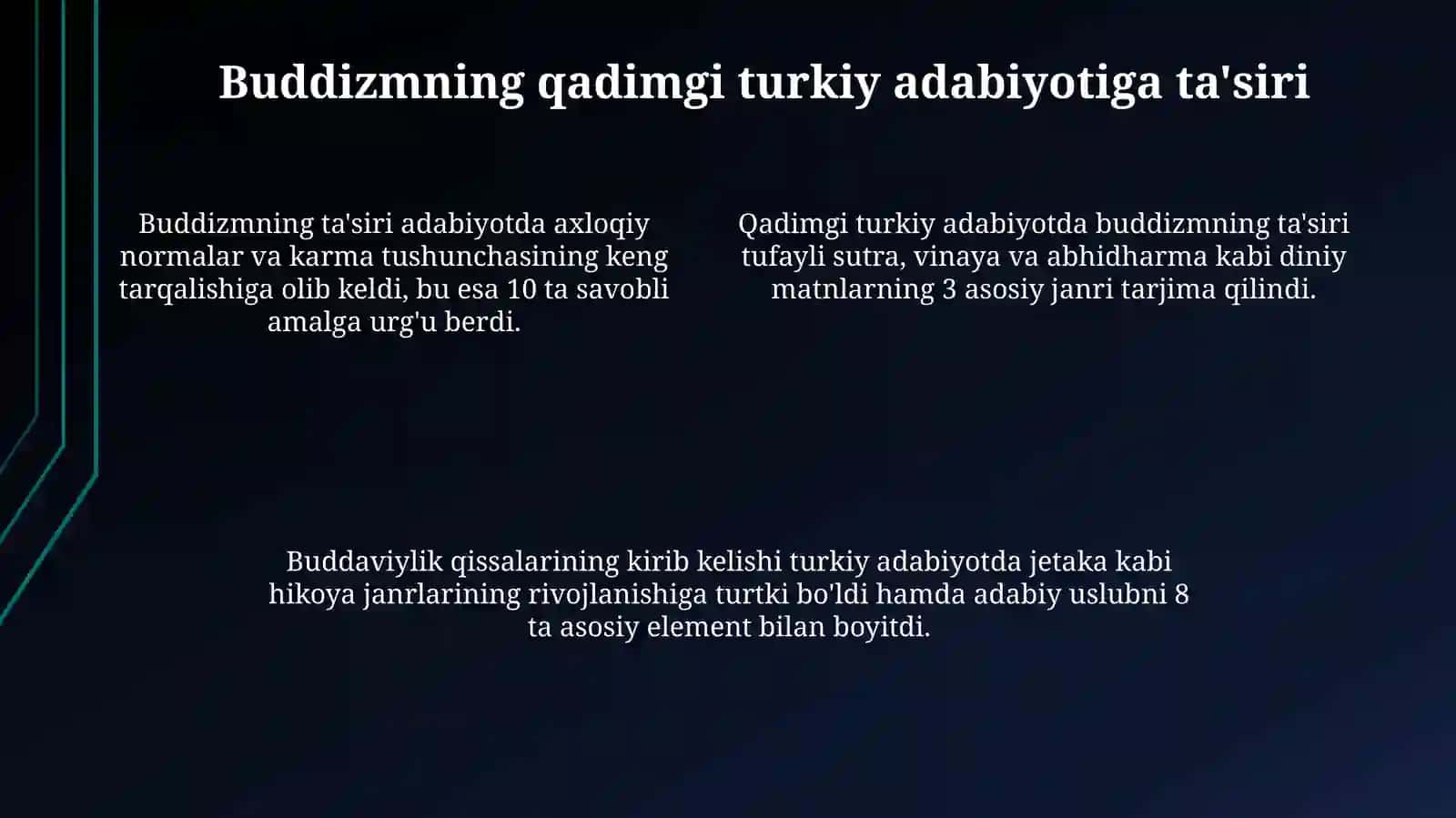 Budda oqimidagi qadimgi turkiy adabiyot 4