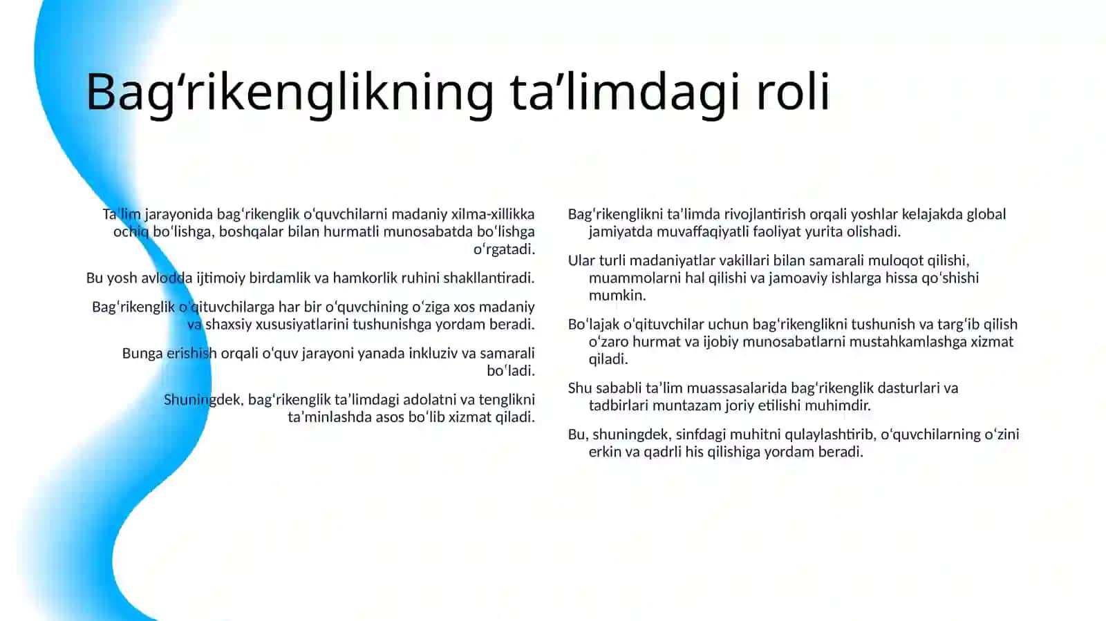 BO‘LAJAK O‘QITUVCHILARDA MULTUKULTURALLIK VA BAG‘RIKENGLIKNI RIVOJLANTIRISH 4