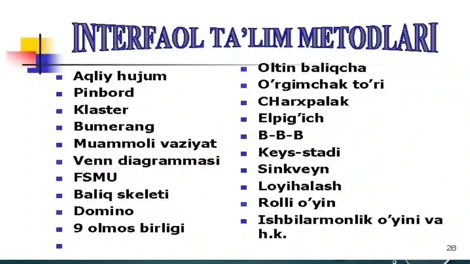 Taʼlim metodlari 4