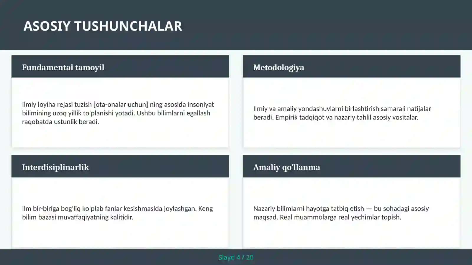 Ilmiy loyiha rejasi tuzish [ota-onalar uchun] 4