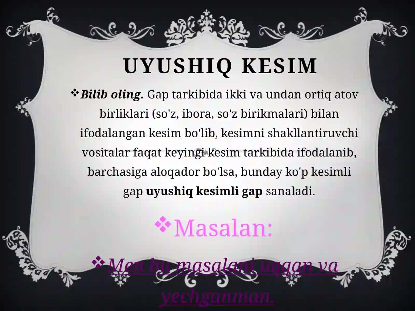 GAPNING UYUSHIQ BO'LAKLARI 4