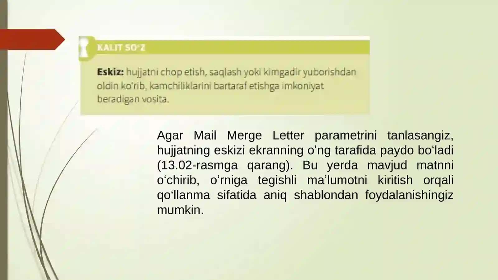 Maqsad va auditoriyaga mos hujjat yaratish uchun dasturiy uskunalardan foydalanish 4