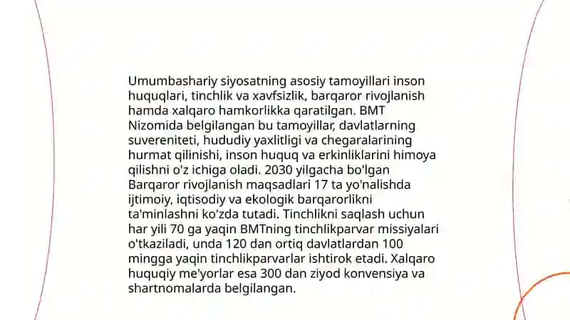 Milliy manfaatlardan kelib chiqqan xolda umumumbashariy siyosat olib borish 4