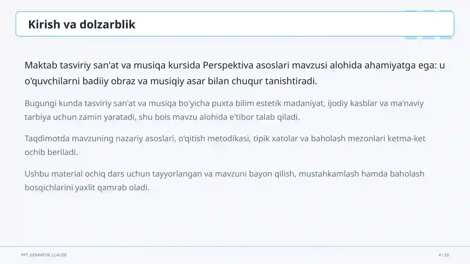 Perspektiva asoslari (5-sinf) 4