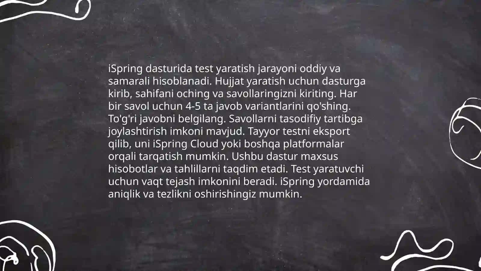 Ispringda test yaratish 4