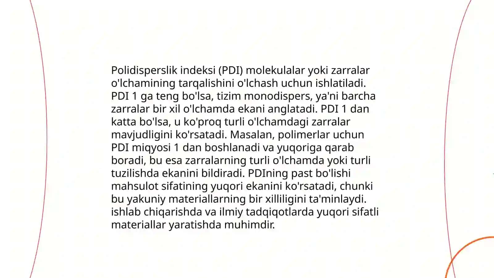 Polimerlarning polidispresligini aniqlash 4