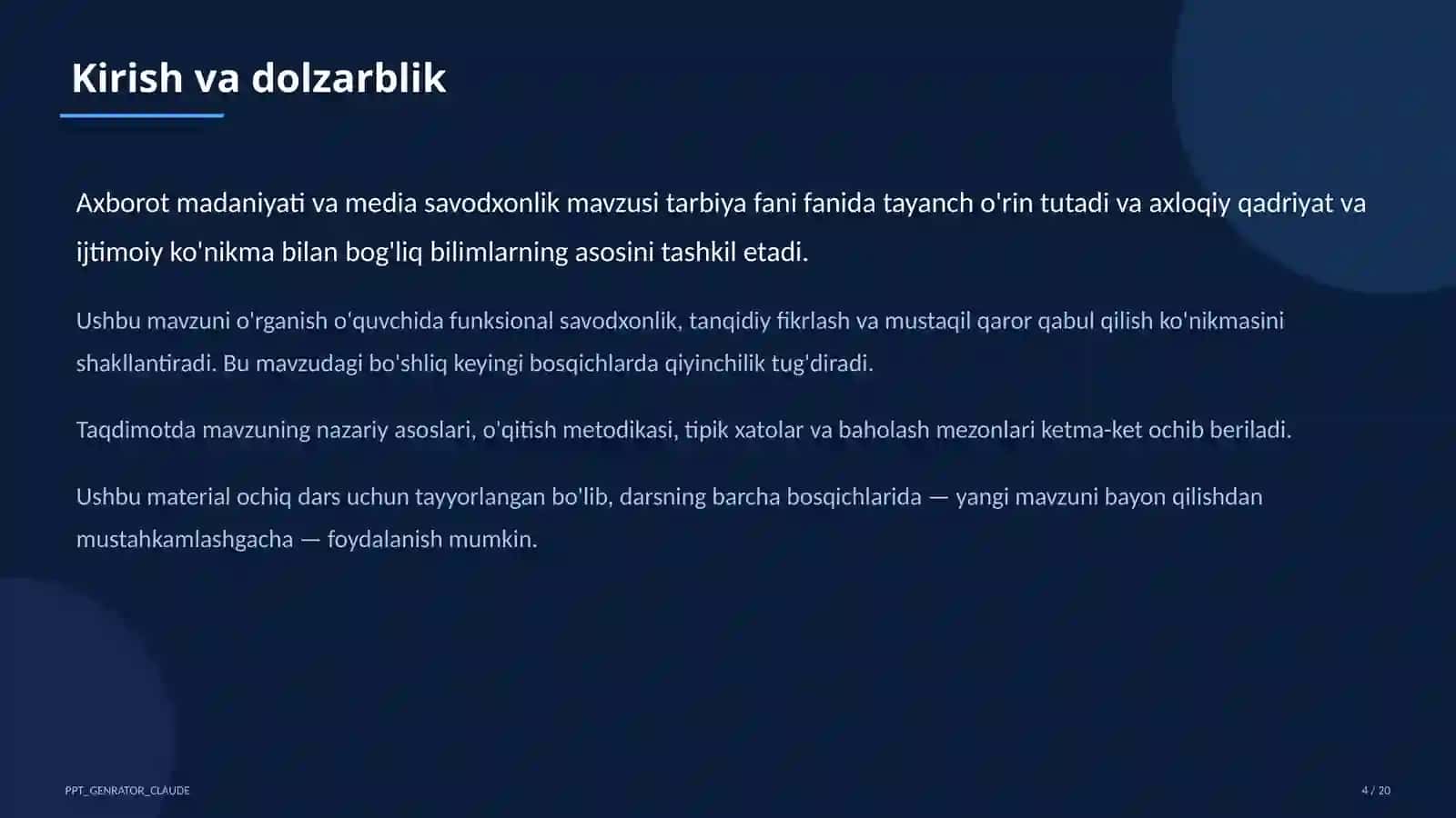 Axborot madaniyati va media savodxonlik (9-sinf) 4