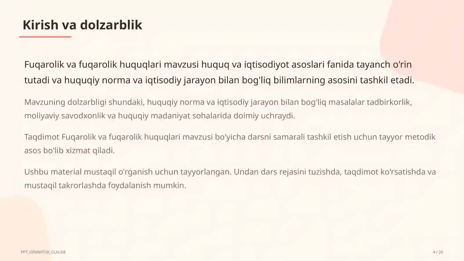 Huquq va iqtisodiyot asoslari (9–11) 4