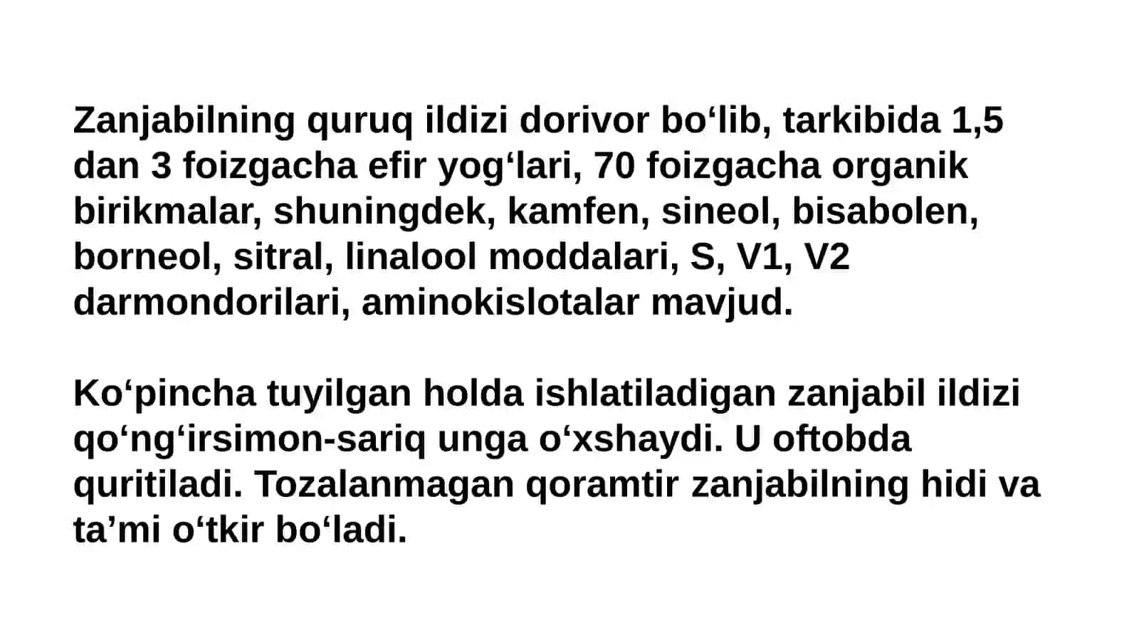 Zanjabil o'simligi 4