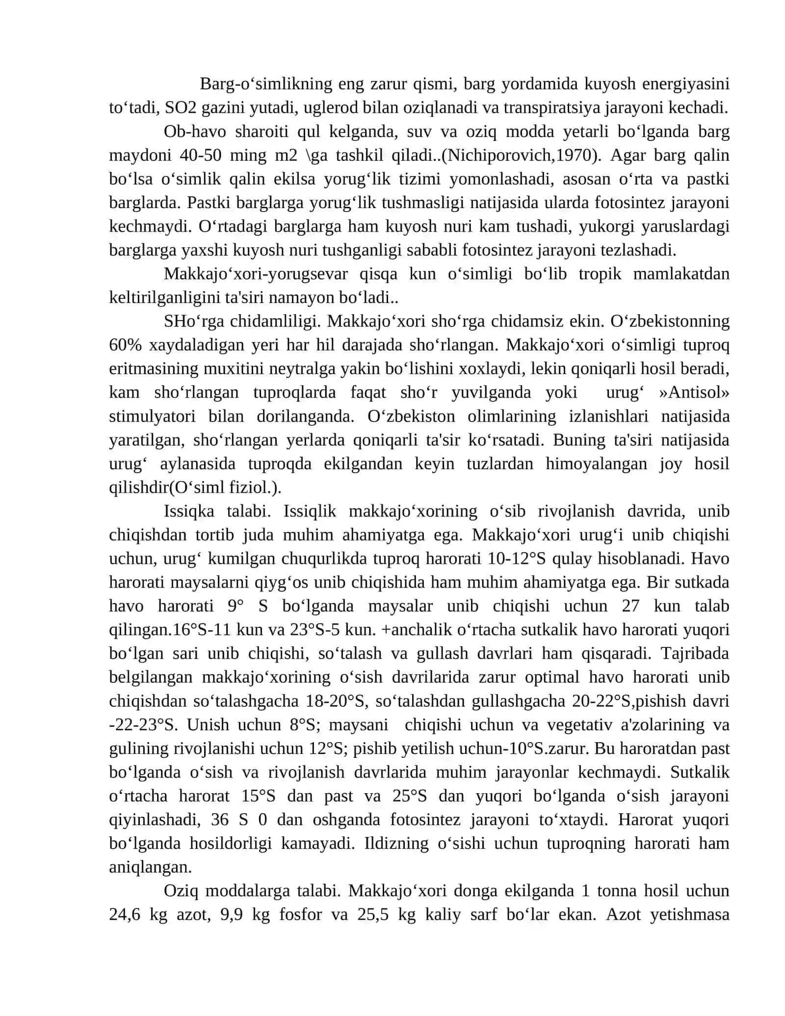 MAKKAJO‘XORI BIOLOGIYASI VA YETISHTIRISH TEXNOLOGIYASI 4