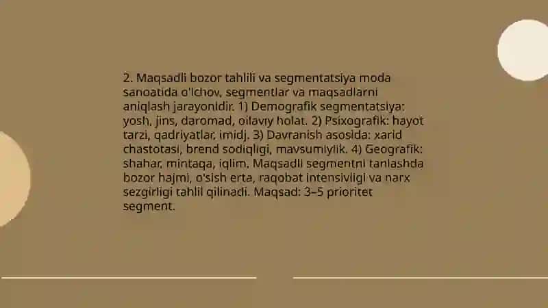 Moda brend strategiyasi va pozitsiyalash 4