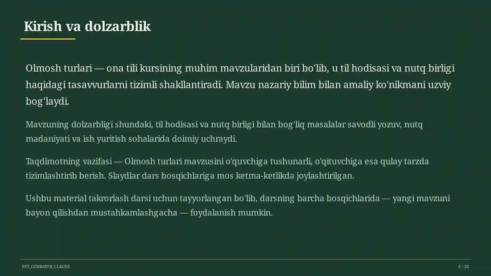 Olmosh turlari (6-sinf) 4