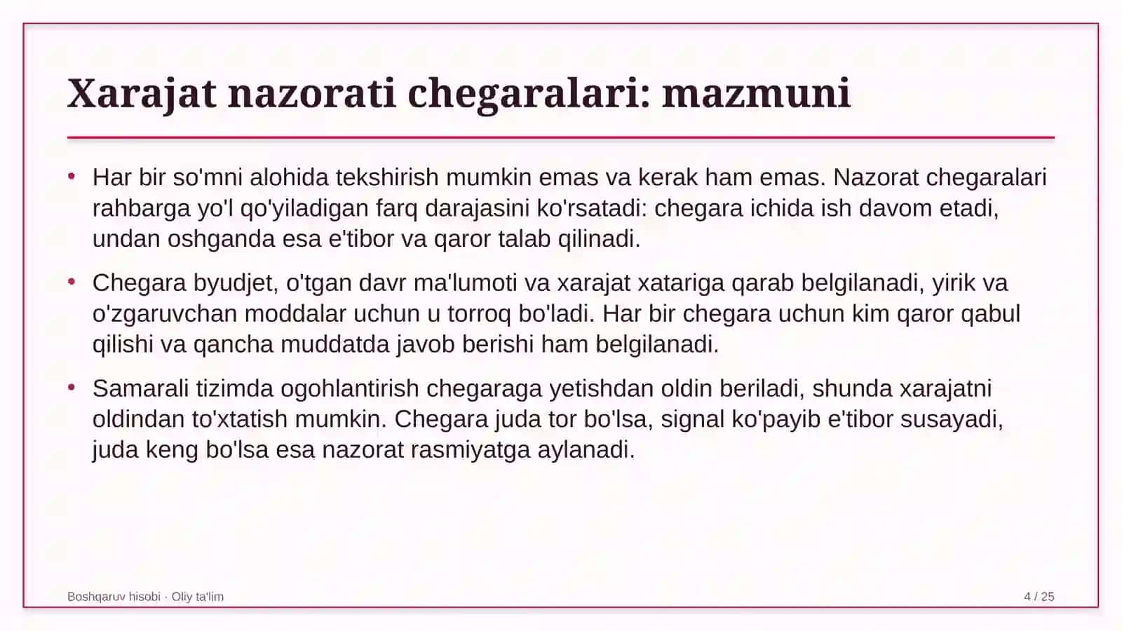 matbaa korxonalarida xarajatlarni nazorat qilish chegaralarini belgilash 7660 4