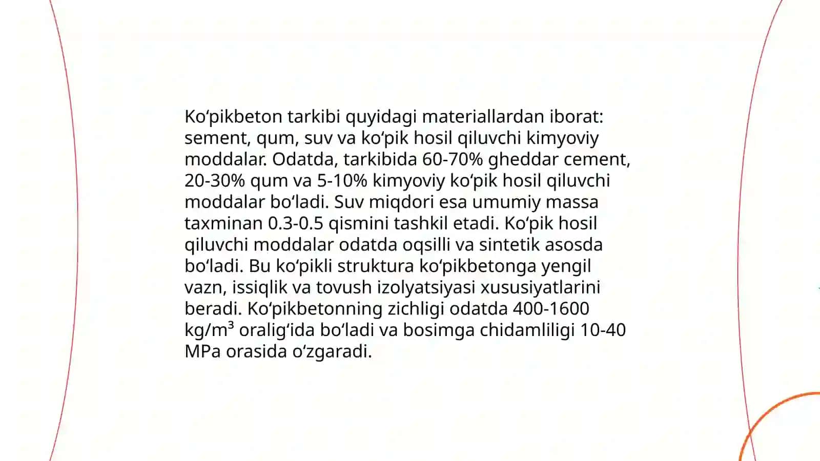 Ko‘pikbeton ishlab chiqarish texnologiyasi 4