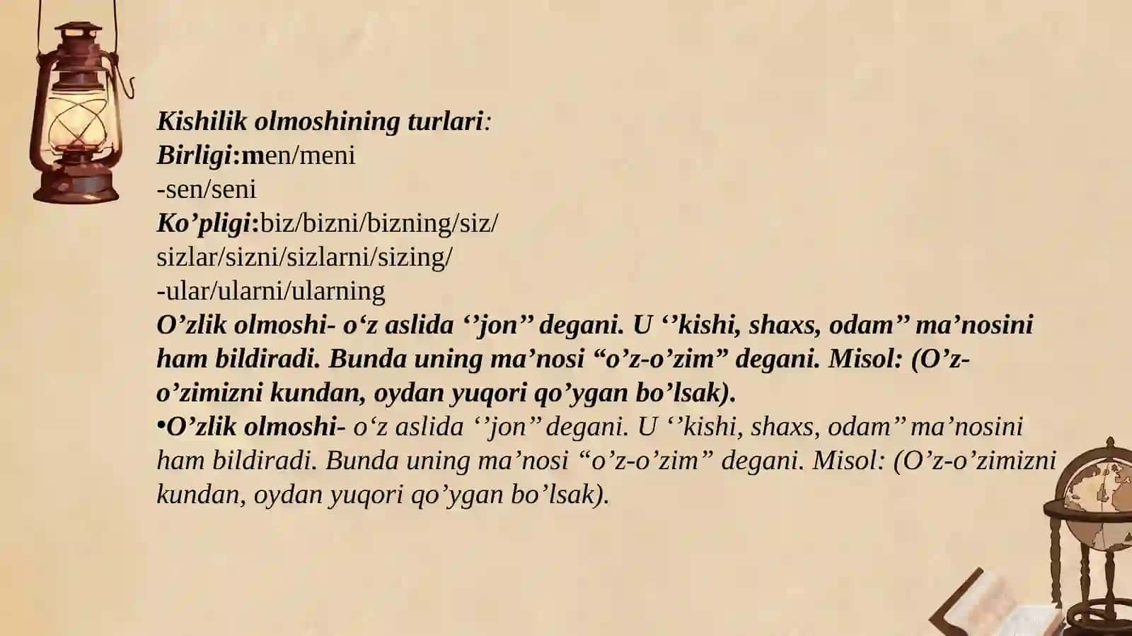 Olmoshning ma'notlari 4