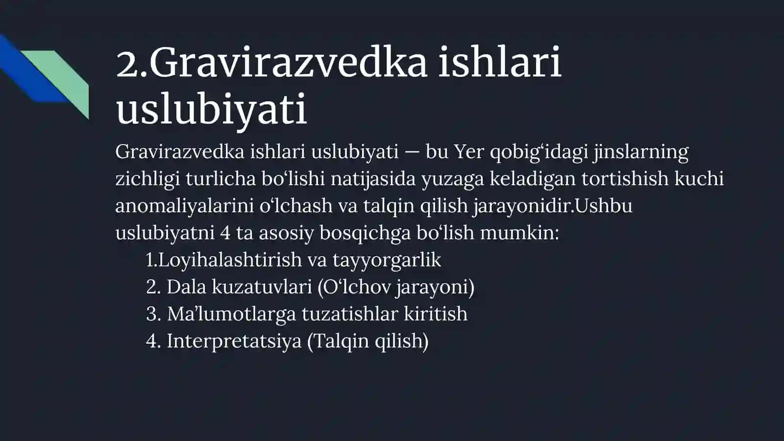 Gravirazvedka va magnitorazvedka ishlari uslubiyati 4