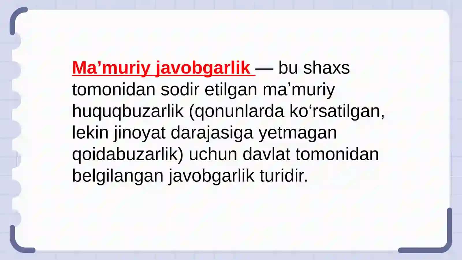 Maʼmuriy javobgarlik tamoyillari 4