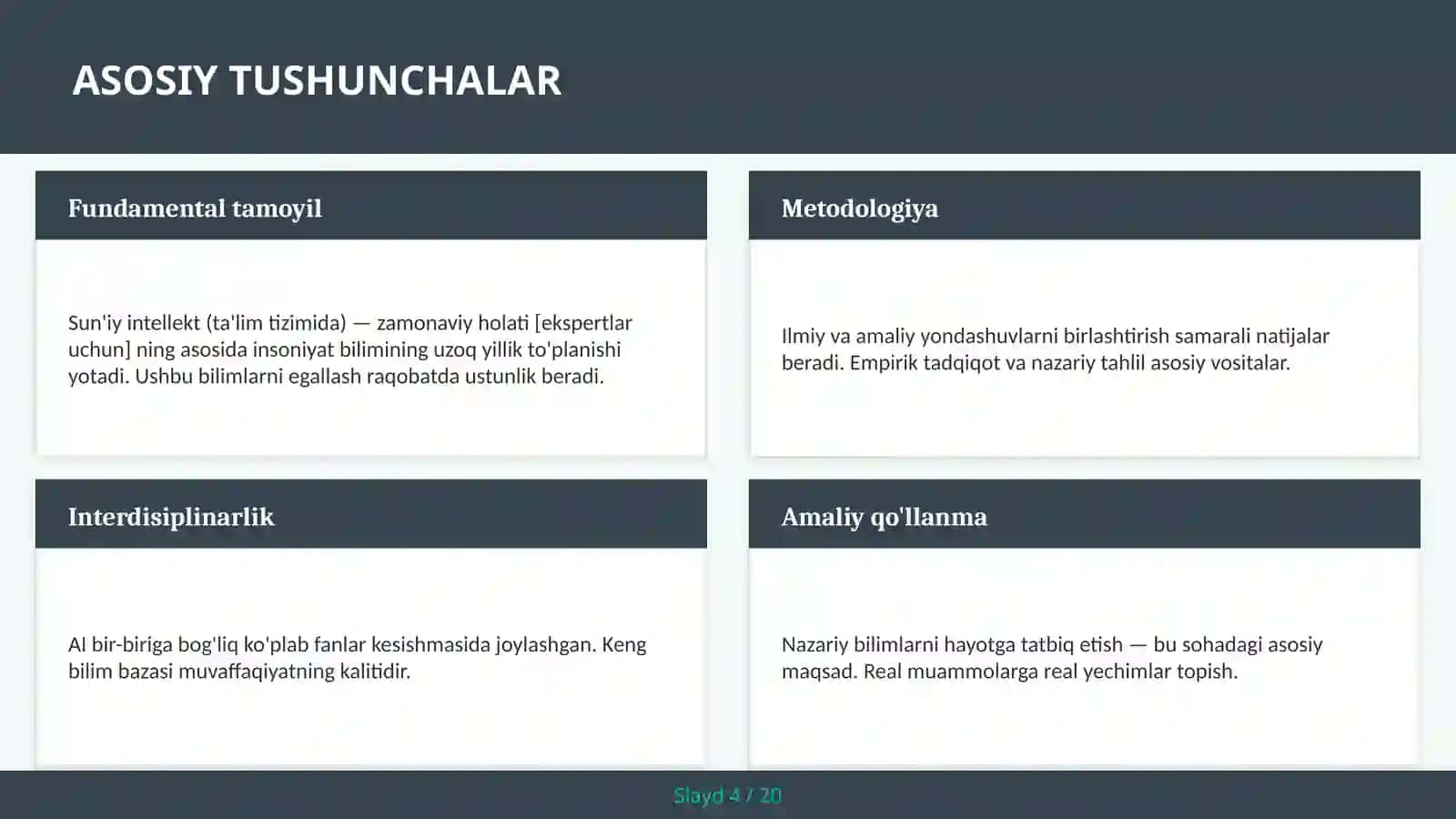 Sun'iy intellekt (ta'lim tizimida) — zamonaviy holati [ekspertlar uchun] 4