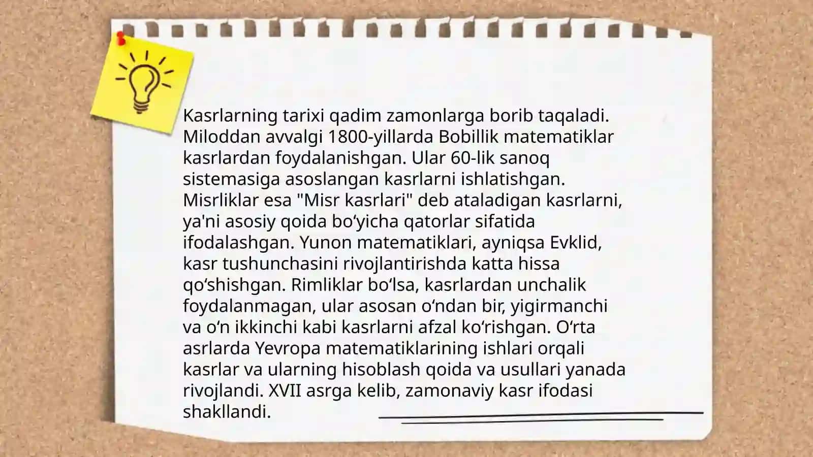 Kasrlar haqida tushuncha 4