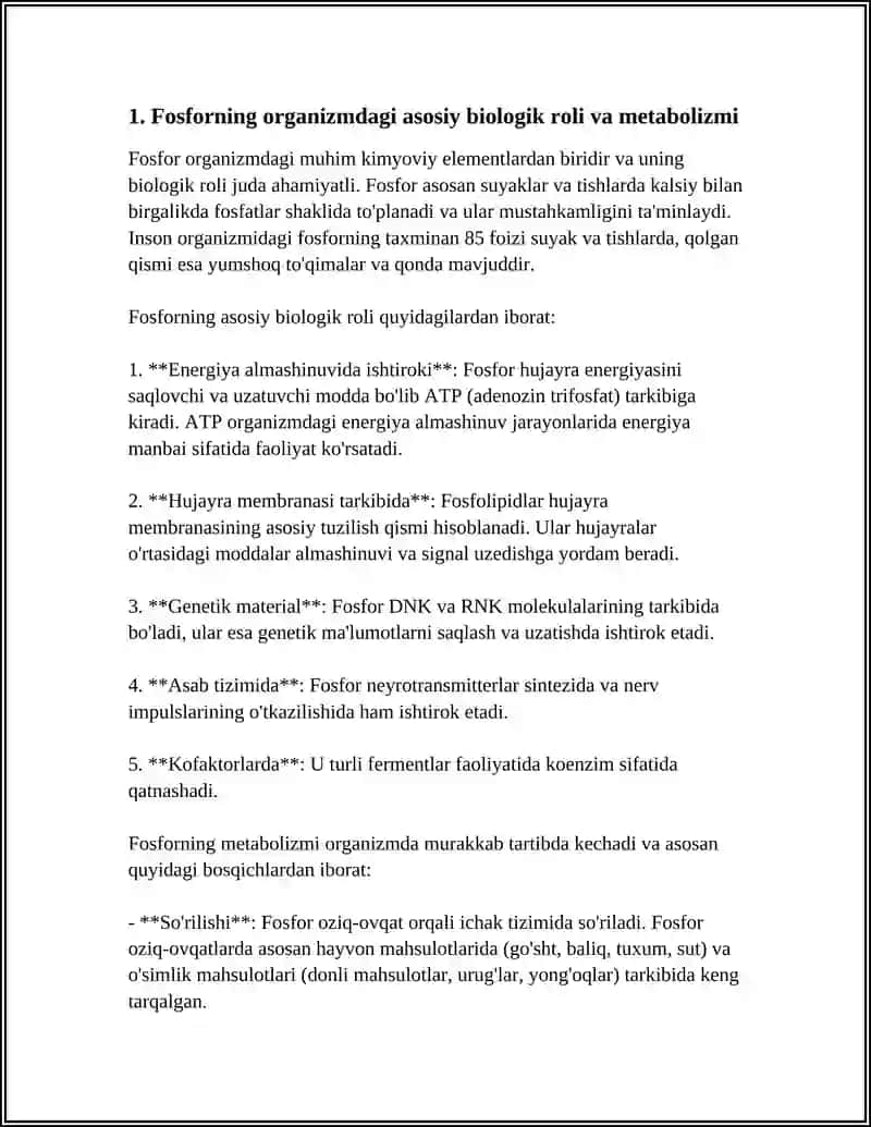 S-P ELEMENTLARNING ORGANIZMDAGI AHAMIYATI VA BIRIKMALARINI TIBBIYOT DA ISHLATILISHI 4