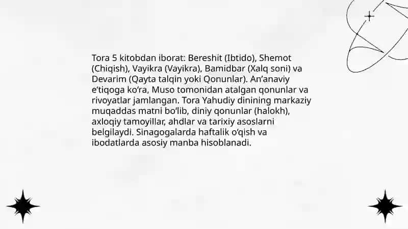 Yahudiylik ta’limoti va muqaddas kitobi 4